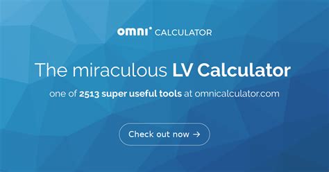 lv unit|LV Calculator .